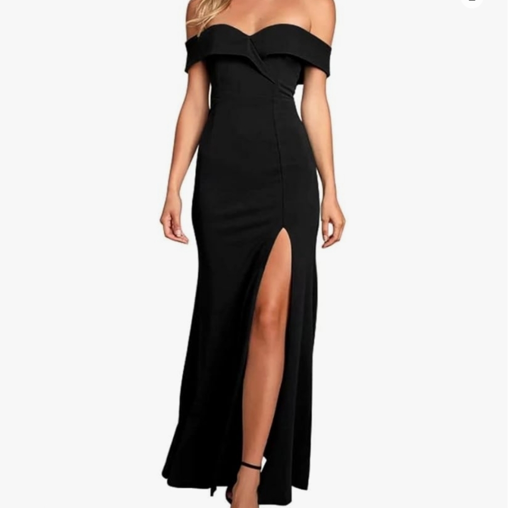 Off the shoulder cocktail dress